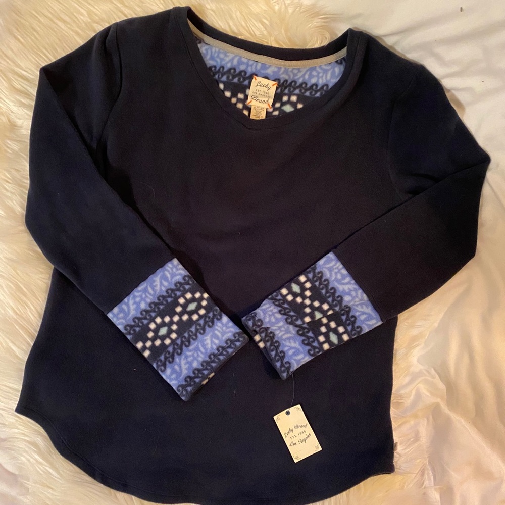 Lucky Brand micro fleece pajama top